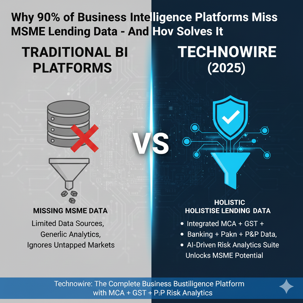 Why 90% of Business Intelligence Platforms Miss MSME Lending Data – And How Technowire Solves It